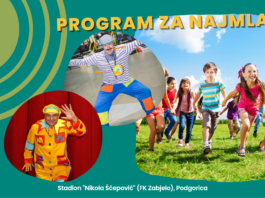 Dječiji program na stadionu Zabjela u četvrtak 8. juna - ulaz slobodan