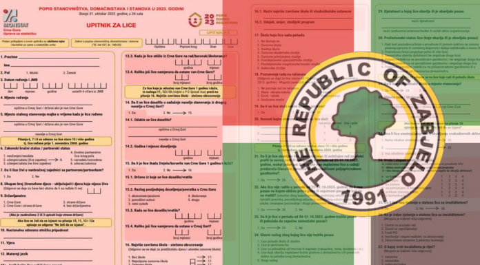 “Zabjelčani” na popisu? MONSTAT: Može, ali…