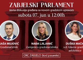 Gradonačelnik u “Zabjelskom parlamentu” 7. juna u podne Gradonačelnik u "Zabjelskom parlamentu" 7. juna u podne